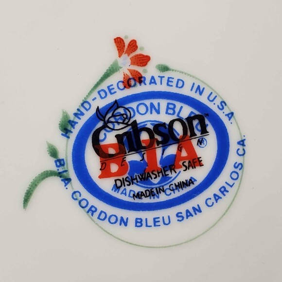 Cordon Bleu Teacup and Saucer Fruit Hand Decorated USA - Picture 8 of 9